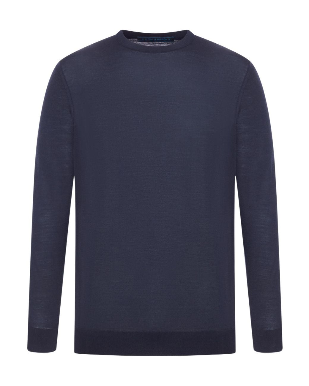 Kiton Blue Crew Neck Pullover for men