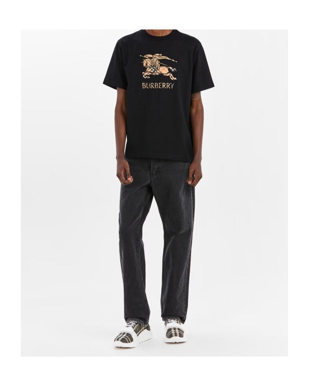 Burberry Multicolor Logo Check Sneakers for men
