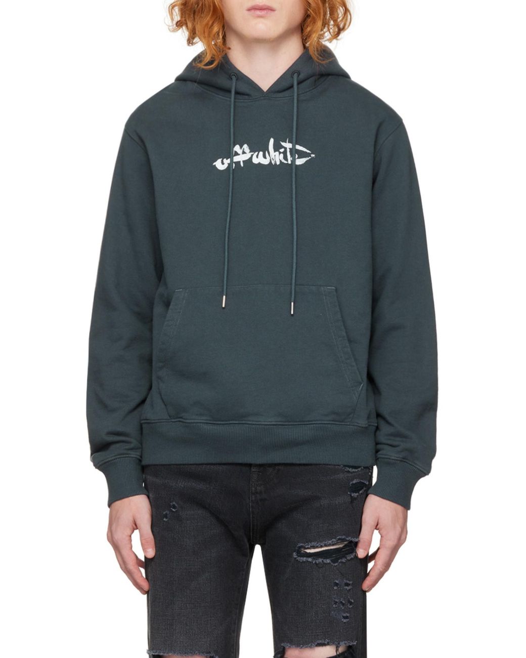 Off-White c/o Virgil Abloh Blue Arrows-Print Hoodie for men