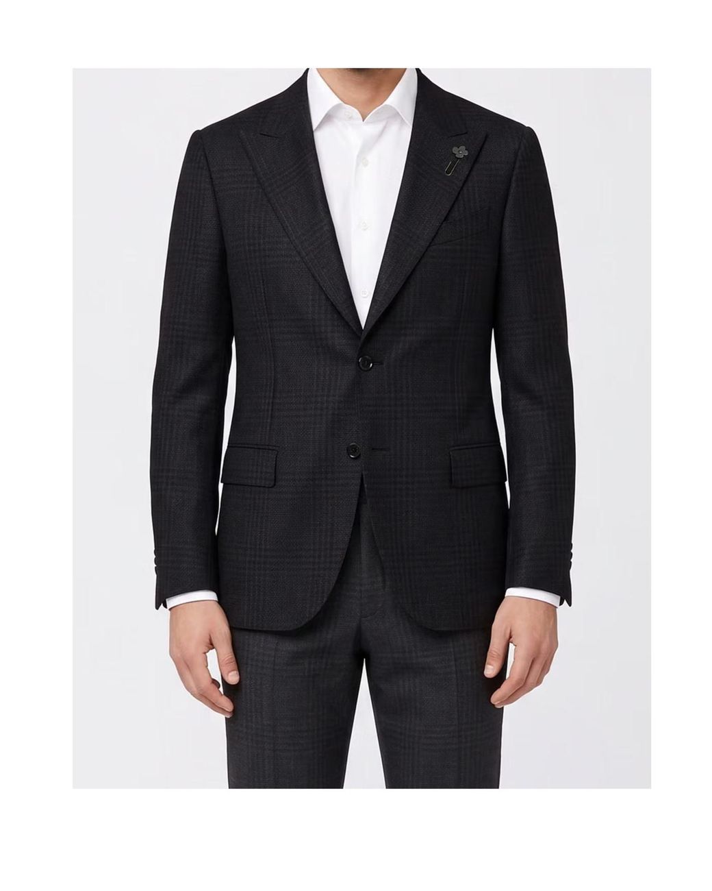 Lardini Black Single-Breasted Notch-Lapel Blazer for men