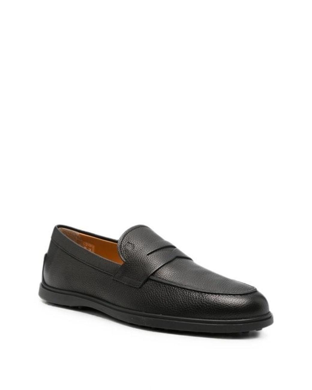 Tod's Black Round-Toe Loafers for men