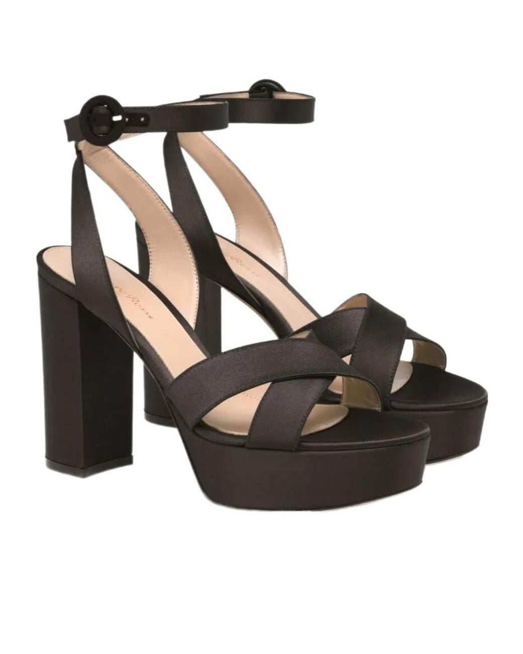 Gianvito Rossi Black Sabrina Platform Sandals