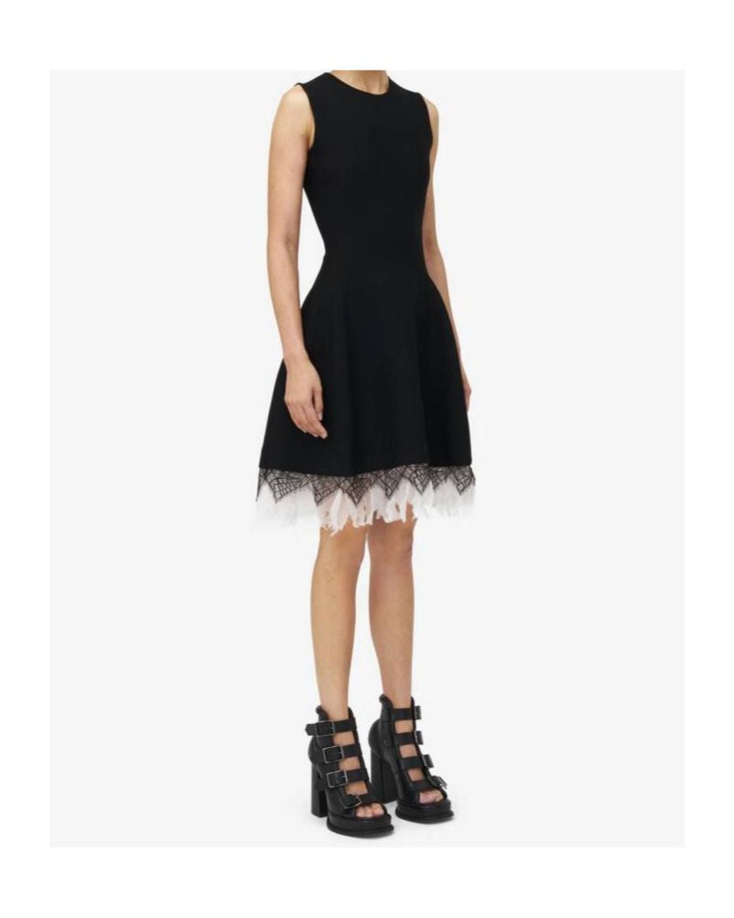McQueen Black Sleeveless Dress
