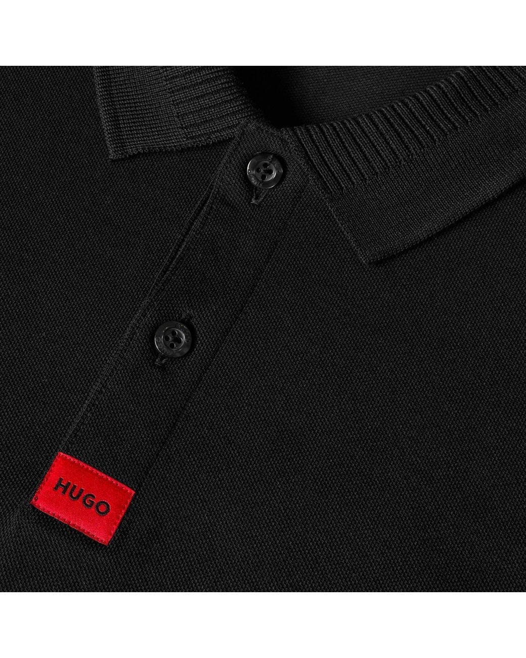 Boss Black Solid Longsleeve Polo Shirt for men