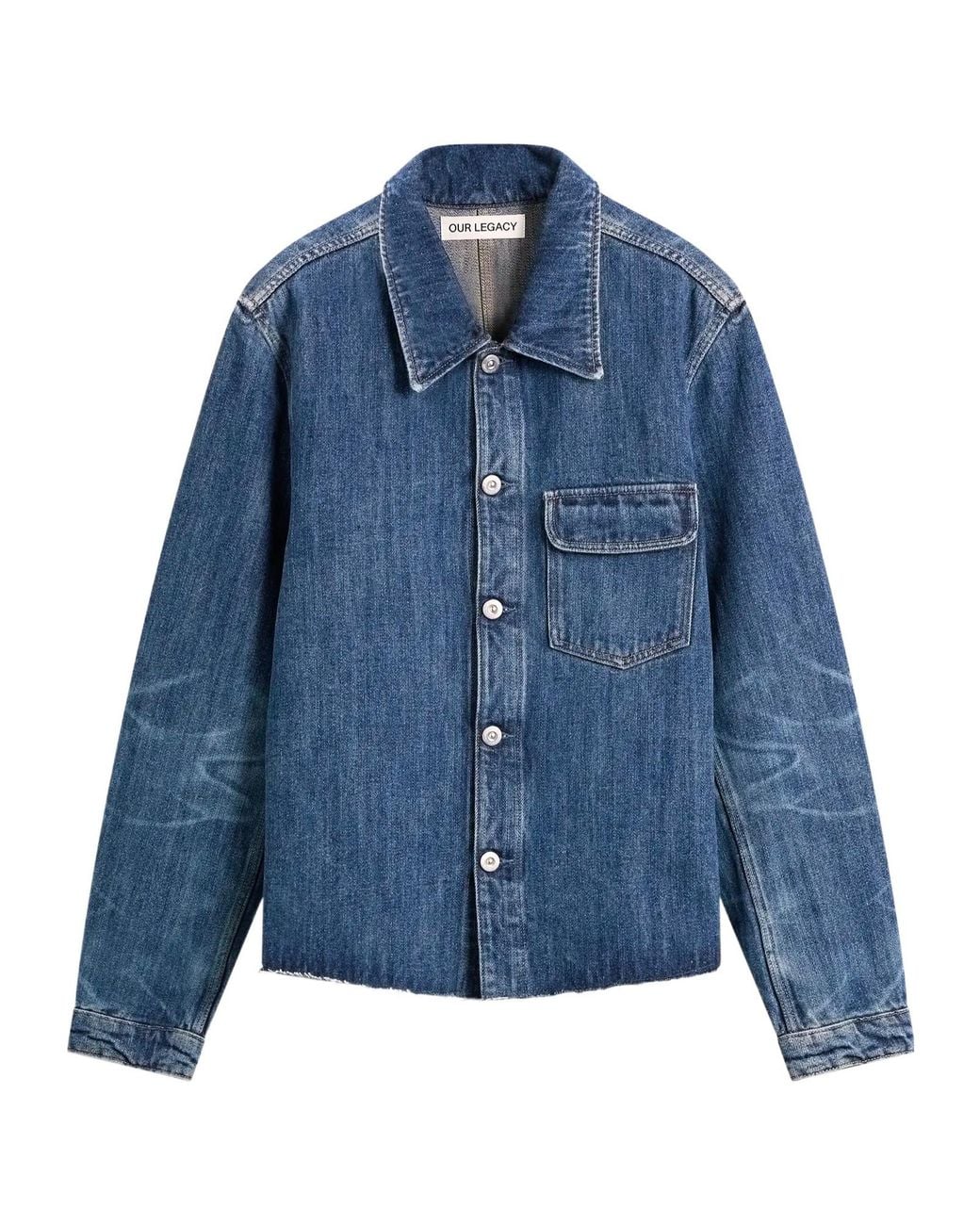 Our Legacy Cut Rebirth Jacket in Blue for Men | Lyst