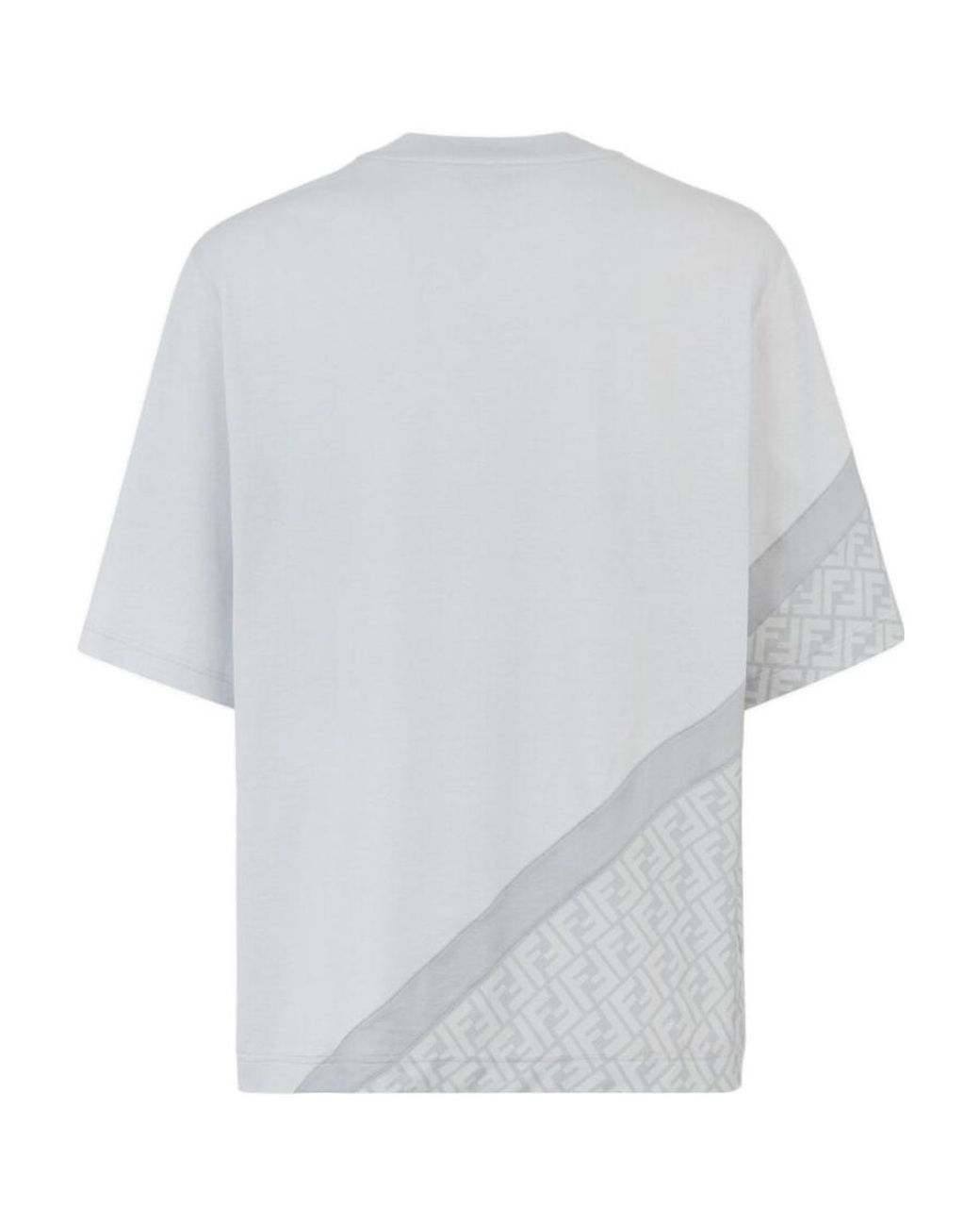 Fendi White Crewneck Short-Sleeved T-Shirt for men