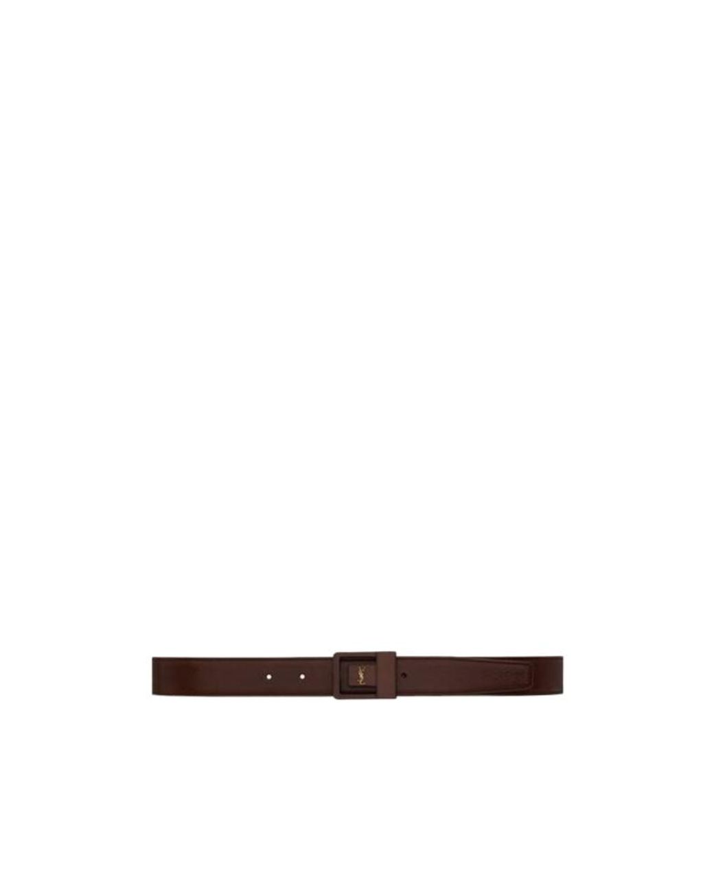 Saint Laurent White La 66 Buckled Belt