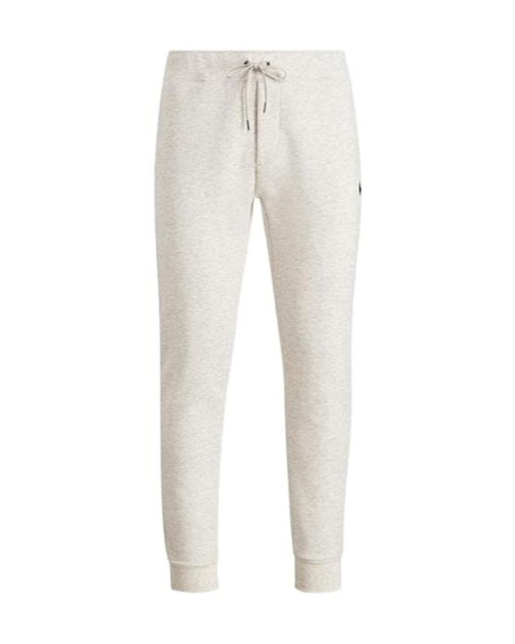 Polo Ralph Lauren White Cuffed Logo Tech Jogging Bottoms for men