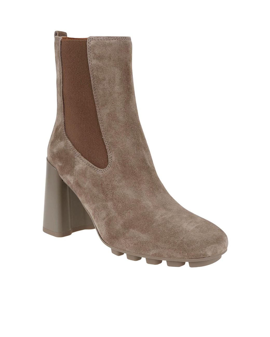 Hogan Brown H695 Suede Chelsea Boots