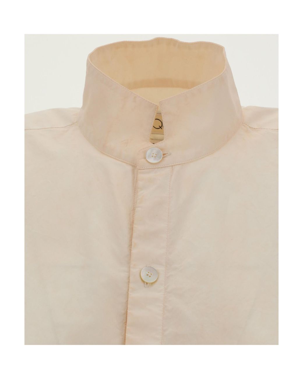 Quira Natural Mandarin Collar Sleeveless Top