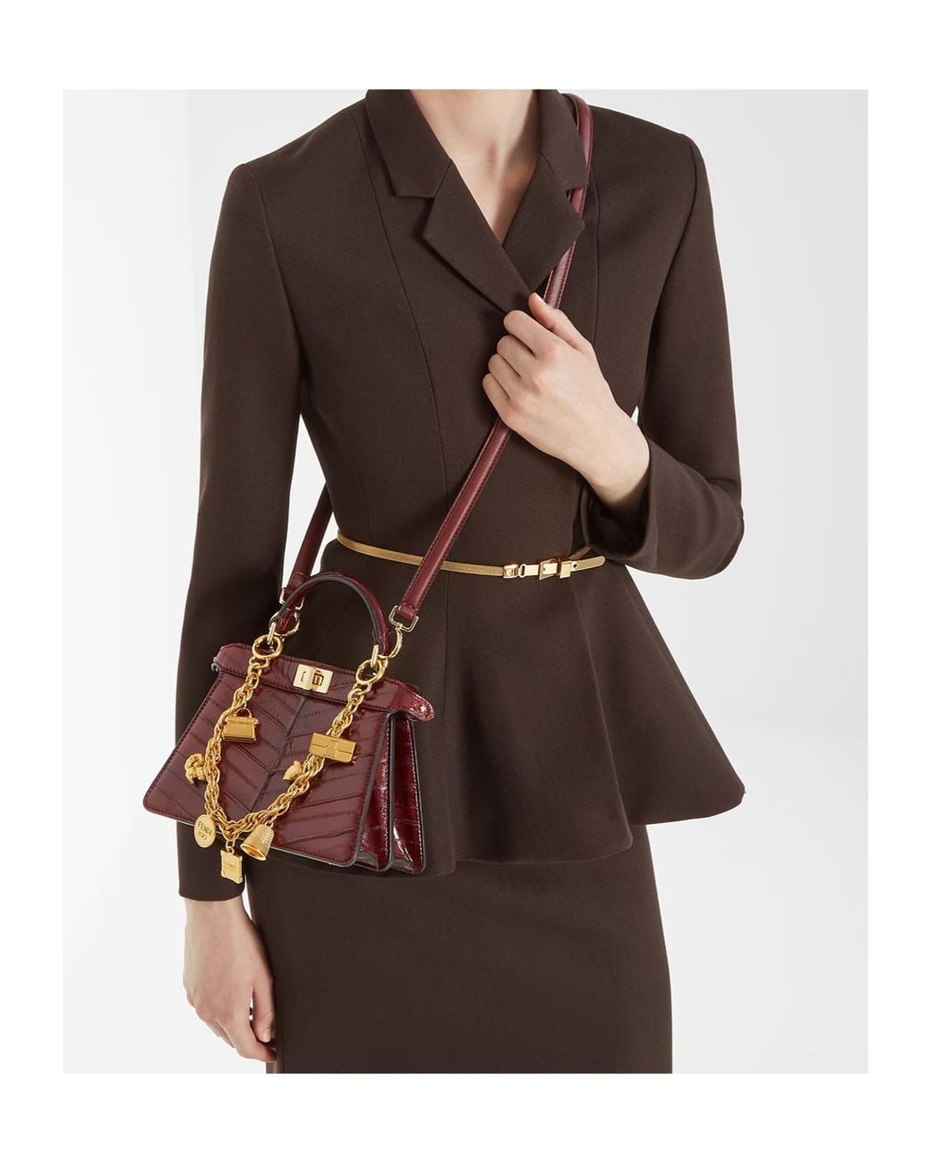 Fendi Metallic Colored Metal Charm