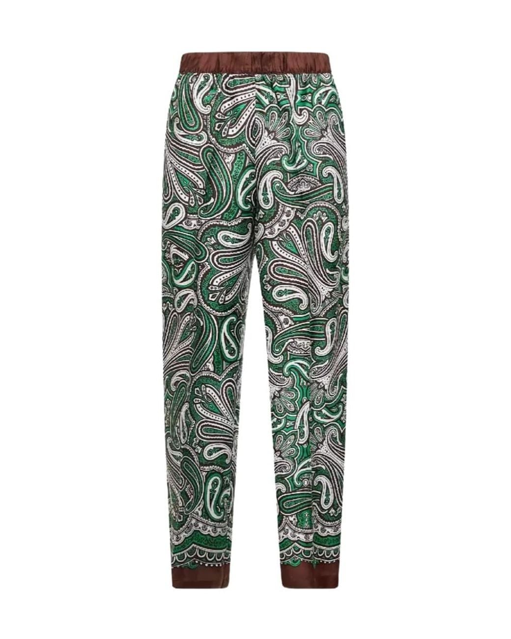P.A.R.O.S.H. Green P.A.R.O..H. Printed Trousers