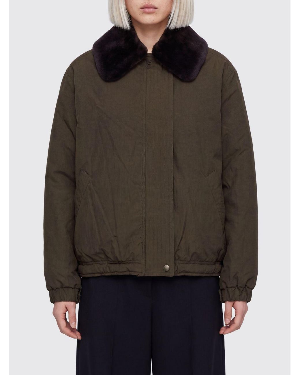 Magda Butrym Black Aw26 Padded Bomber Jacket