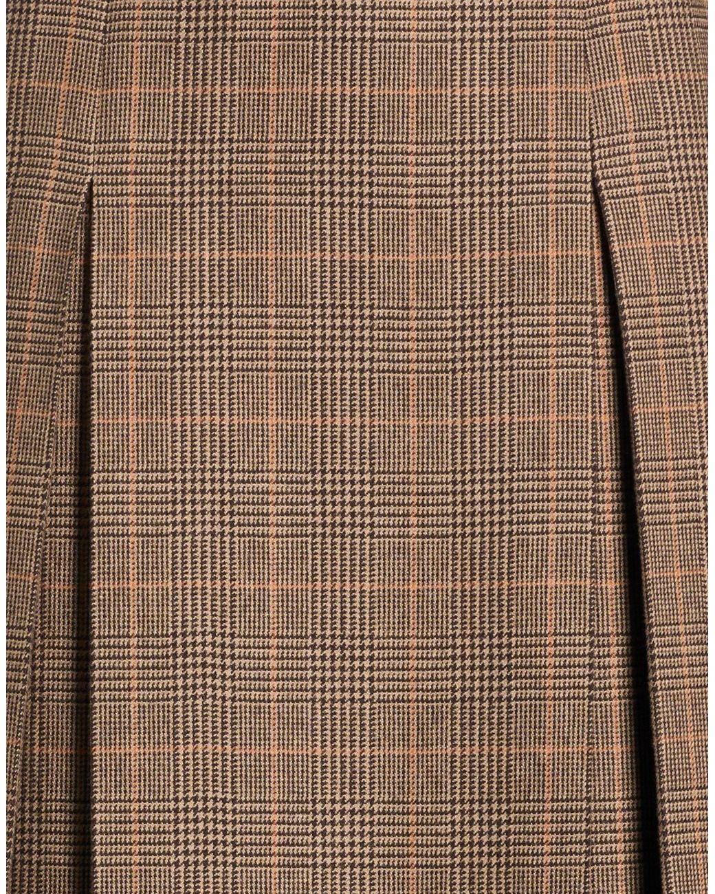 Saint Laurent Brown Midi Skirts