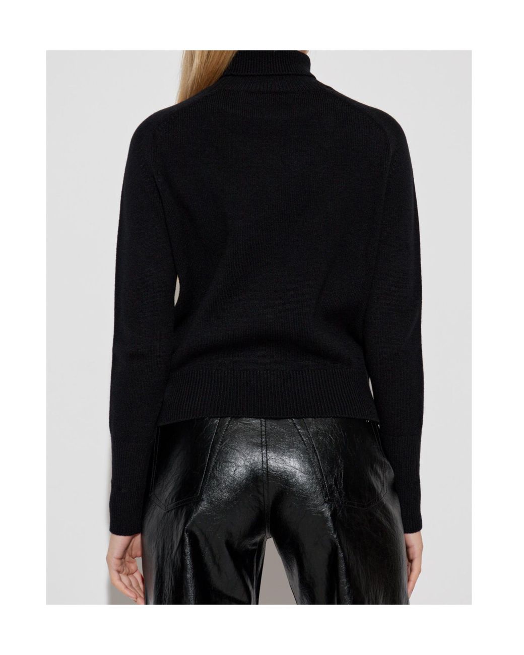 Victoria Beckham Blue Polo Neck Jumper