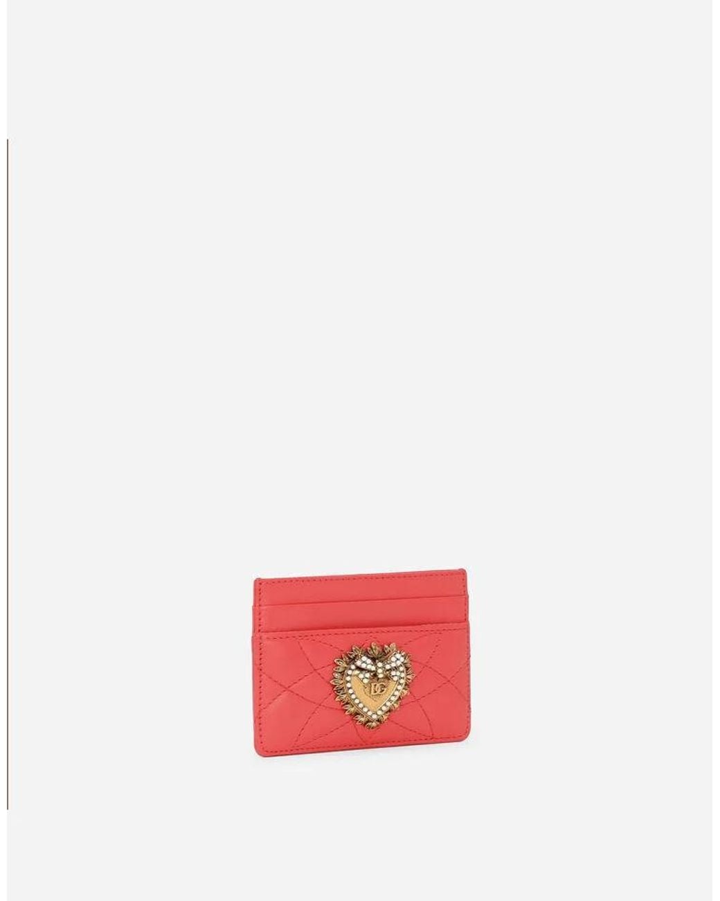 Dolce & Gabbana Red Devotion Logo Plaque Cardholder