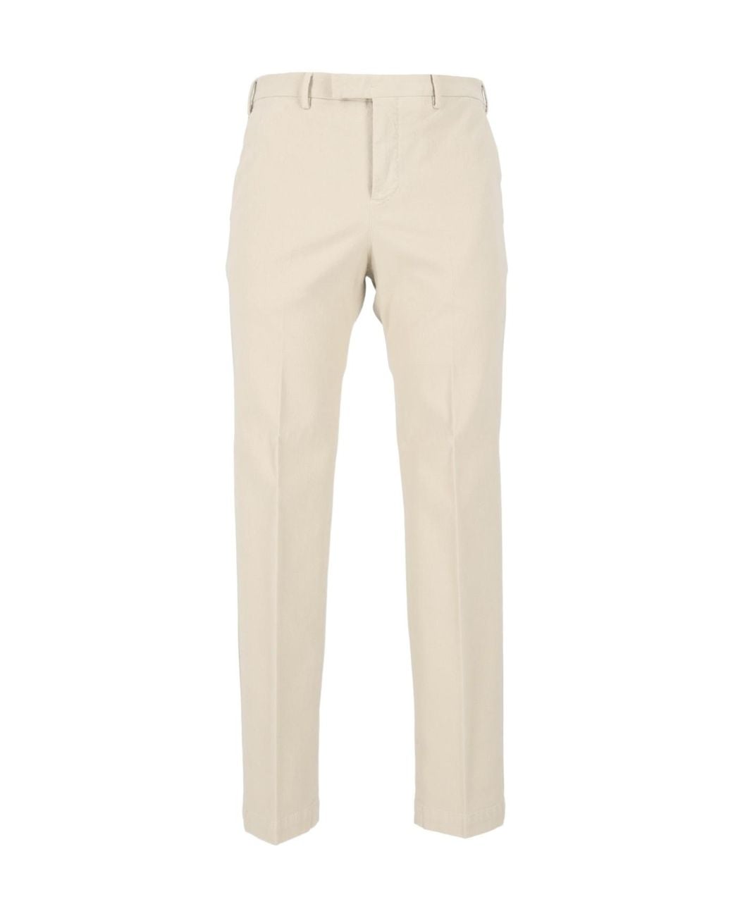 PT01 Natural Casual Trousers With Belt Loops for men