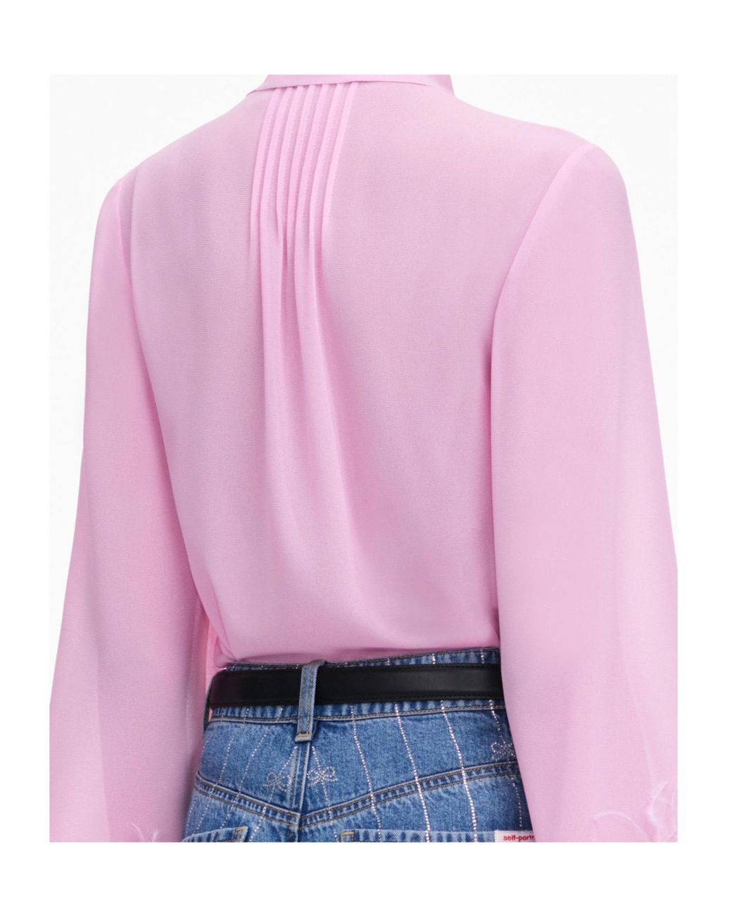 Self-Portrait Purple Long Sleeve Shirt