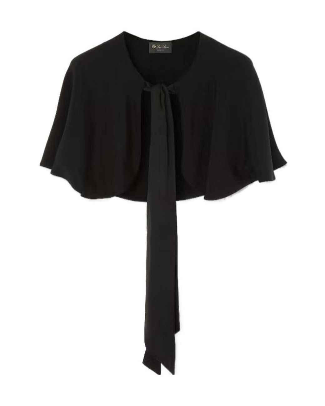 Loro Piana Black Frida Cape Blouse