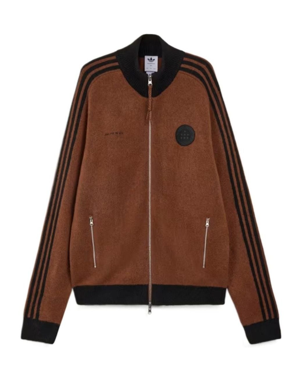 Adidas Originals Brown X Song For The Mute Logo Patch Zip-Up Jacket for men