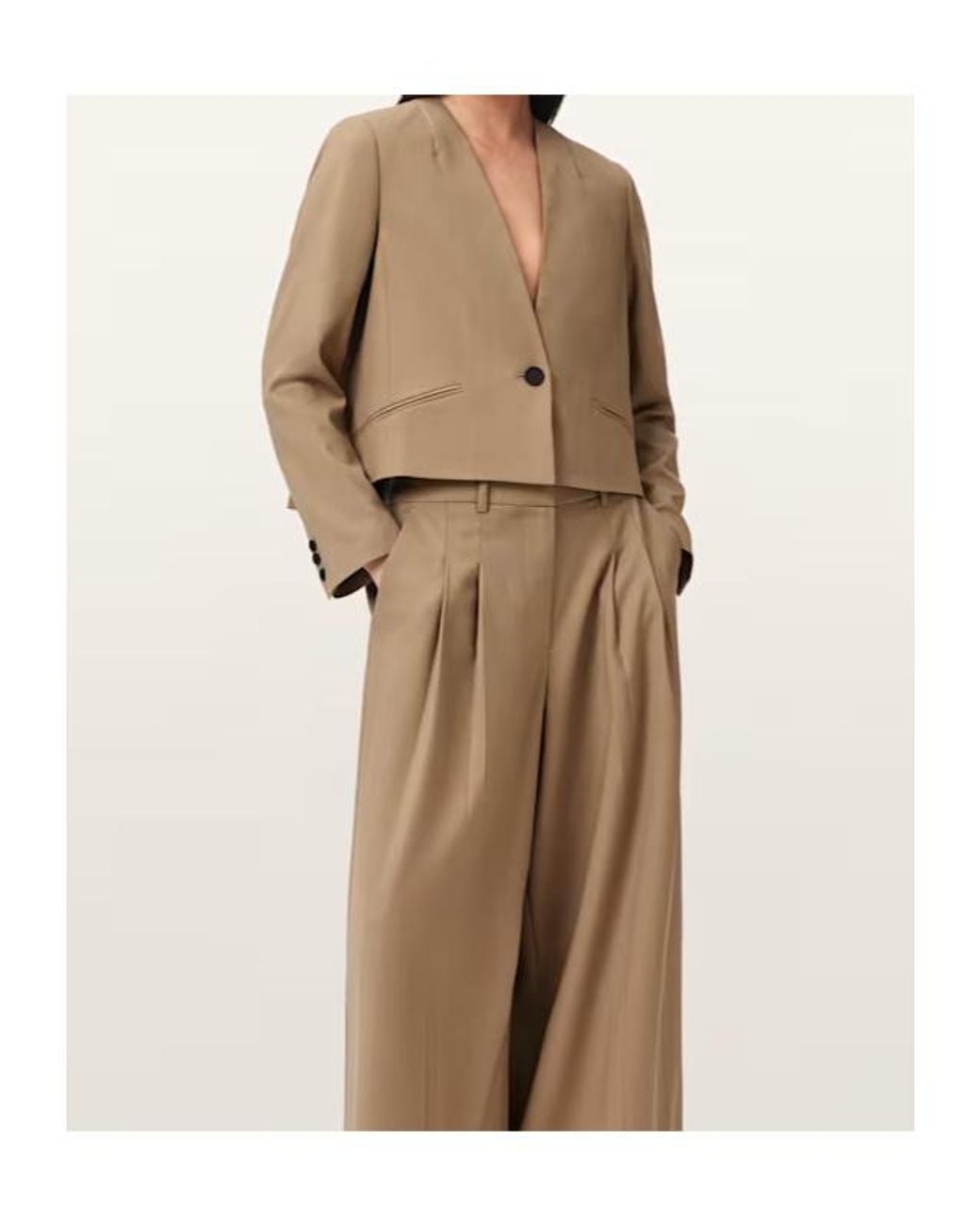 AllSaints Natural Wool-Blend Poppy Blazer