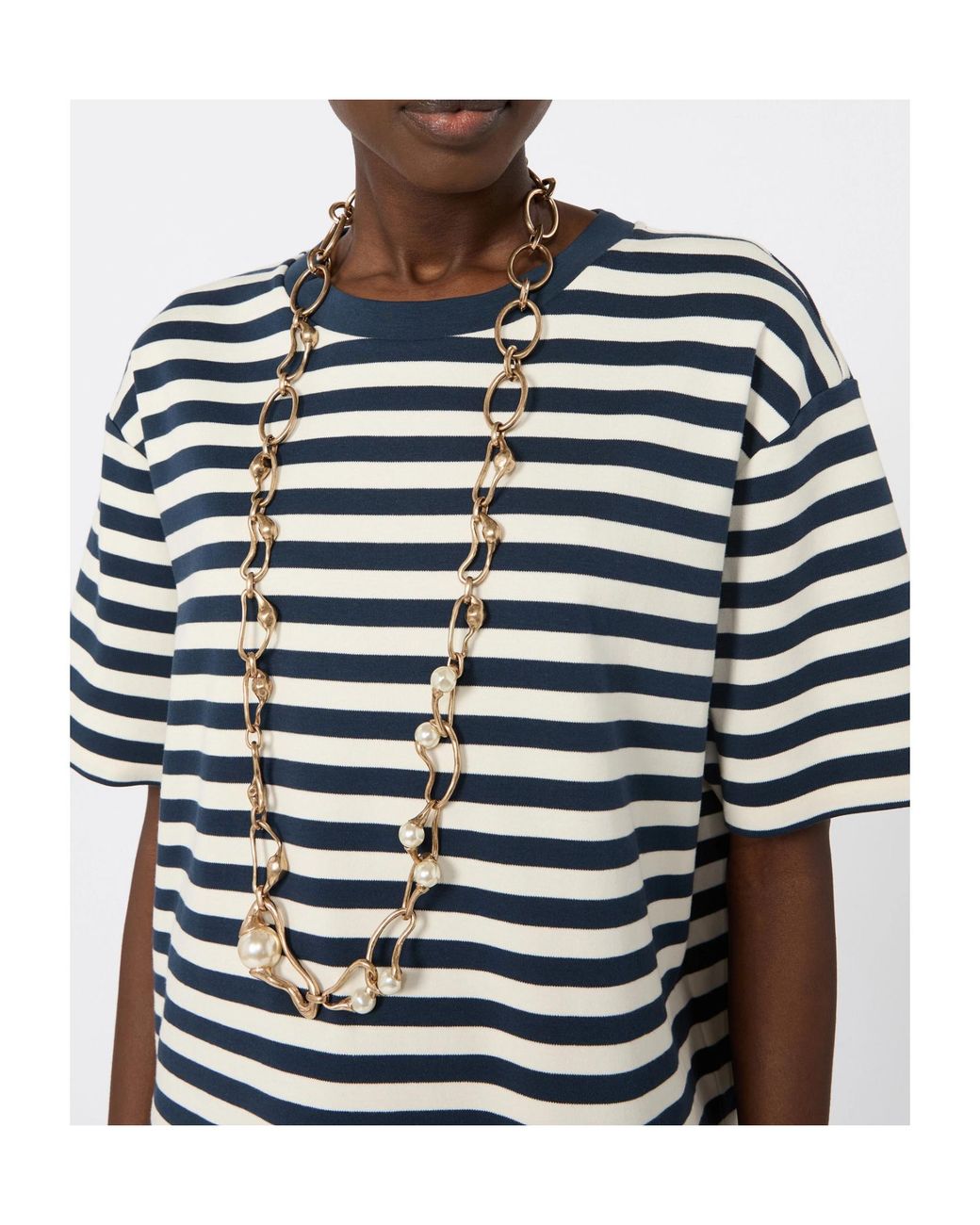 Weekend by Maxmara White Wkabronte Faux-Pearl Cable-Link Necklace