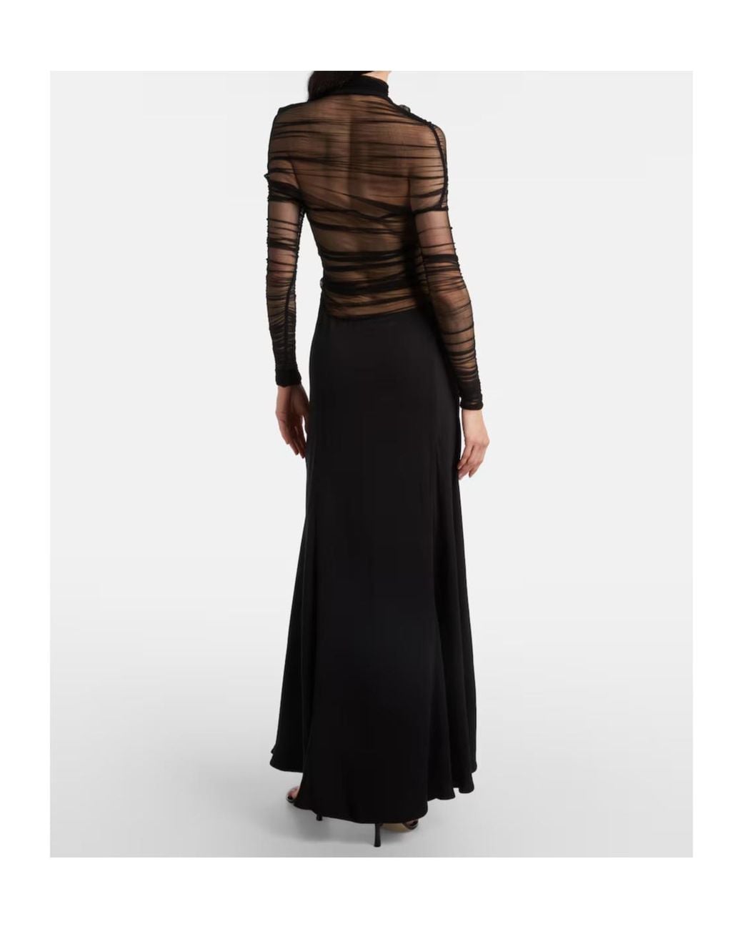 Christopher Esber Black Semi-Transparent Design Dress