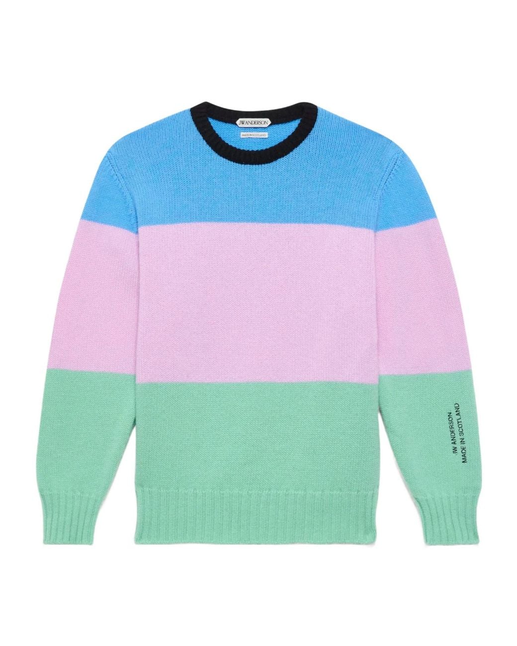 J.W. Anderson Blue Knitted Striped Sweater for men
