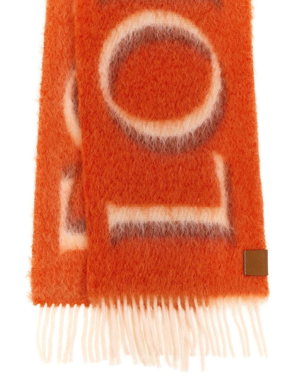 Loewe Orange Logo Scarf for men