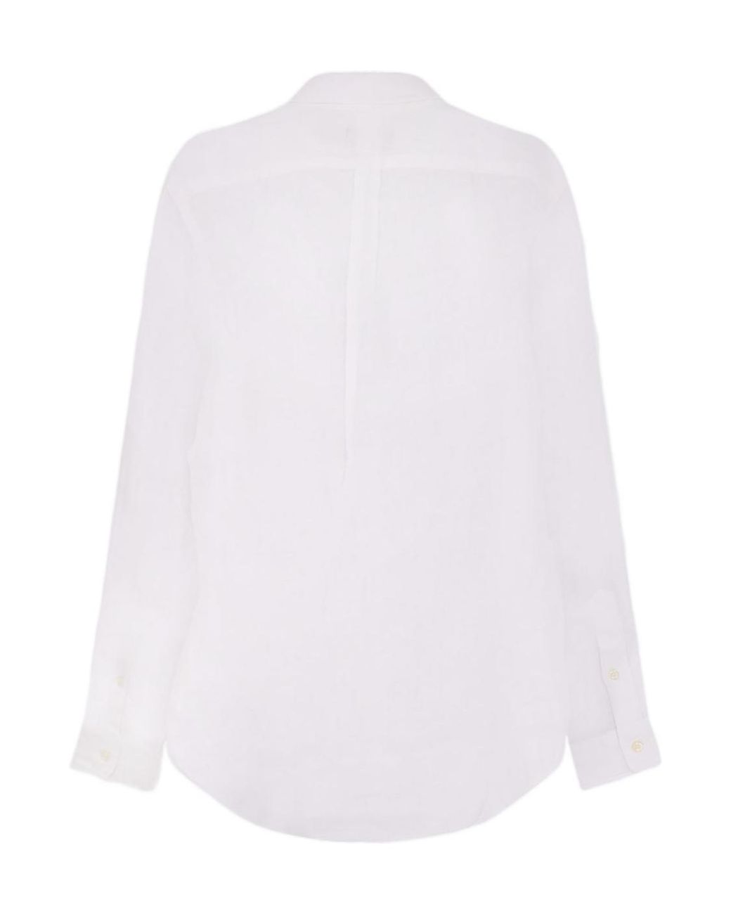 Ralph Lauren White Polo Logo Detailed Slim-Fit Shirt for men