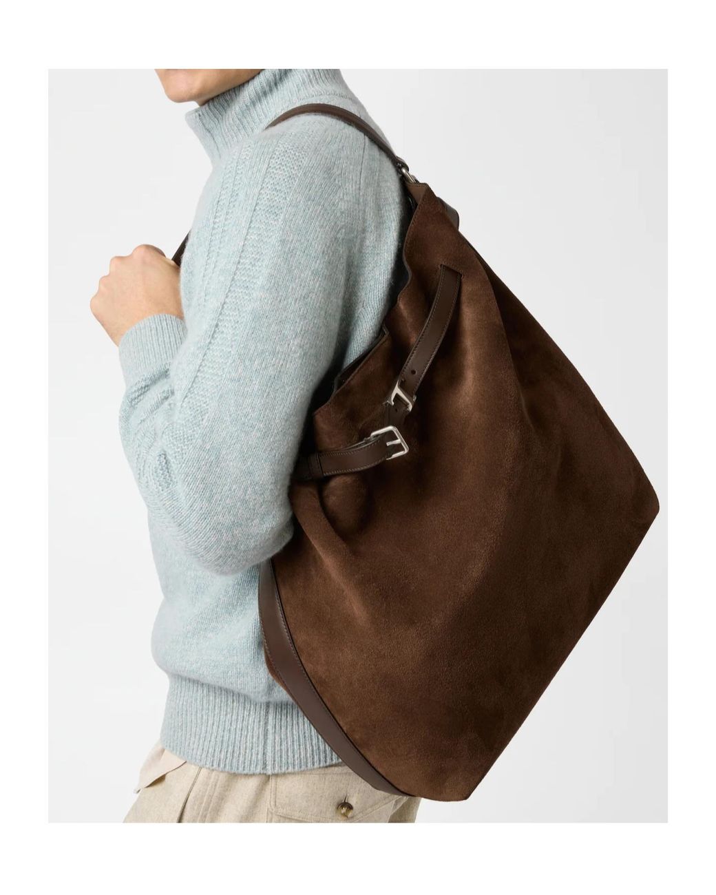 Tod's Brown Tim Medium Hobo Shoulder Bag for men