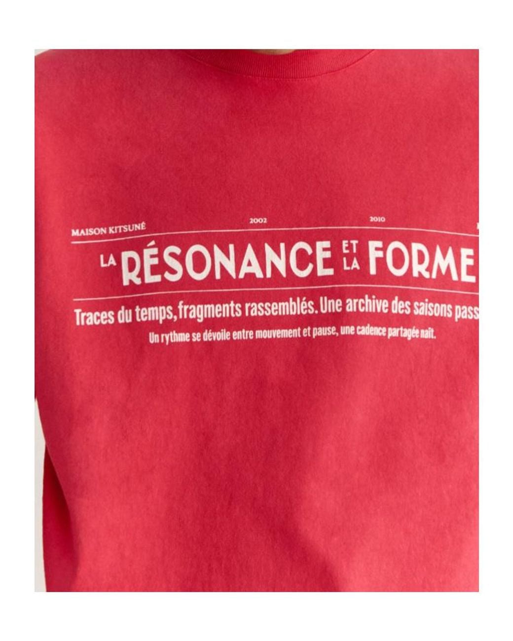 Maison Kitsuné Pink X Kuro Faded Long Sleeve Tee for men