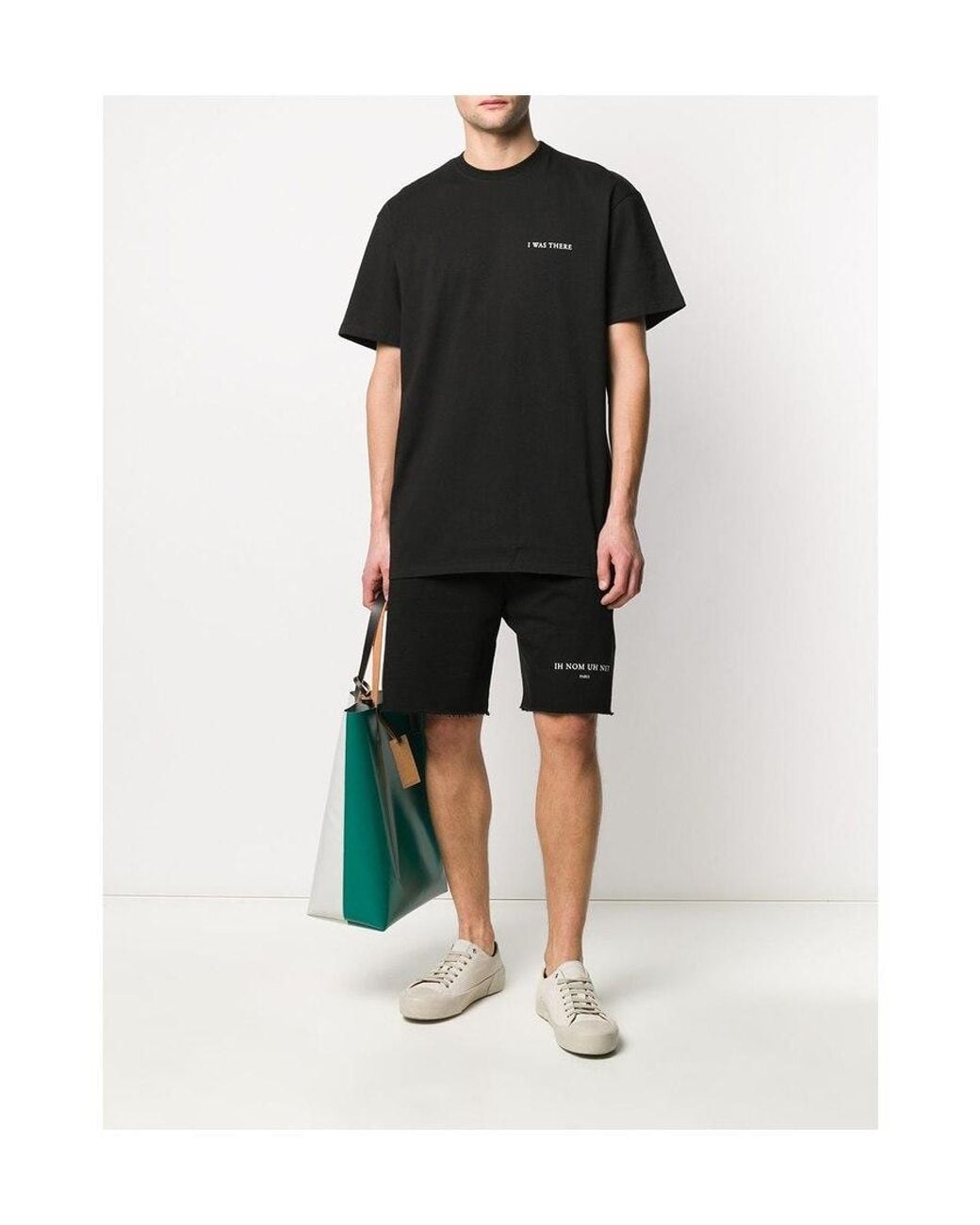 Ih Nom Uh Nit Black Logo Shorts for men