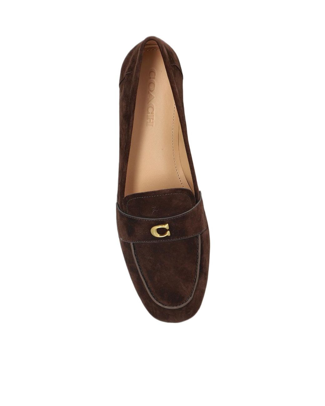 COACH Brown Sculpted C Loafers
