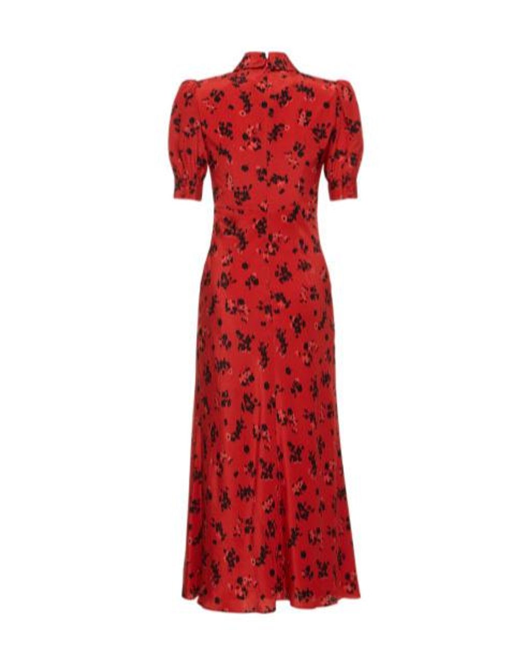 Alessandra Rich Red Short-Sleeved Long Dress