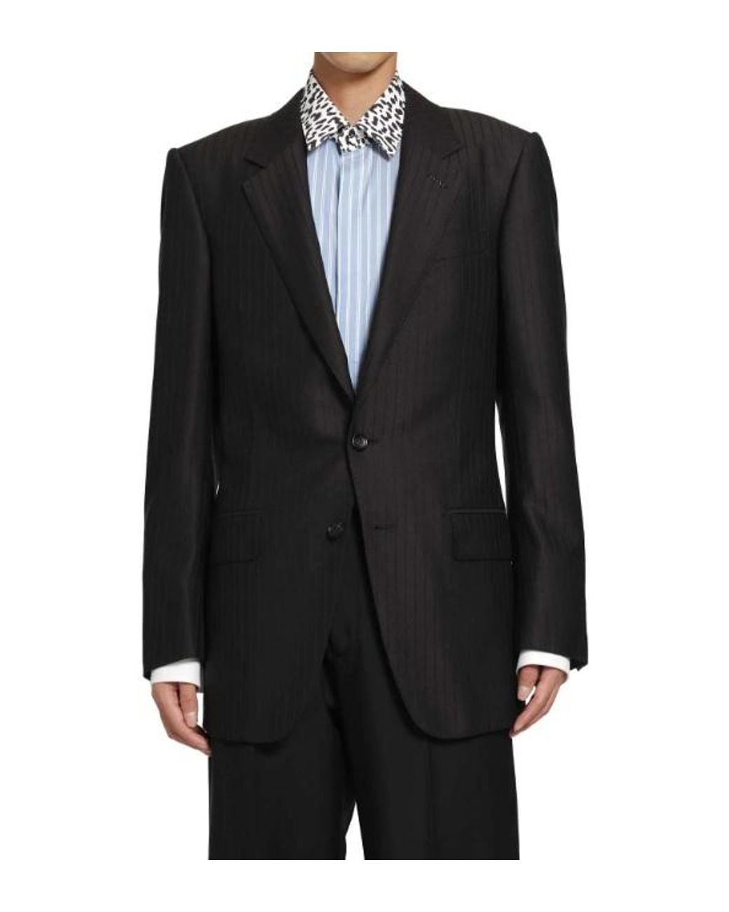 Tom Ford Black Single-Breasted Blazer for men