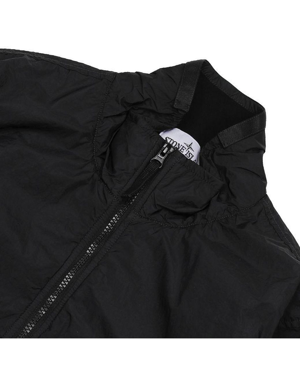 Stone Island Black Lightweight Nylon Rep Jacket for men