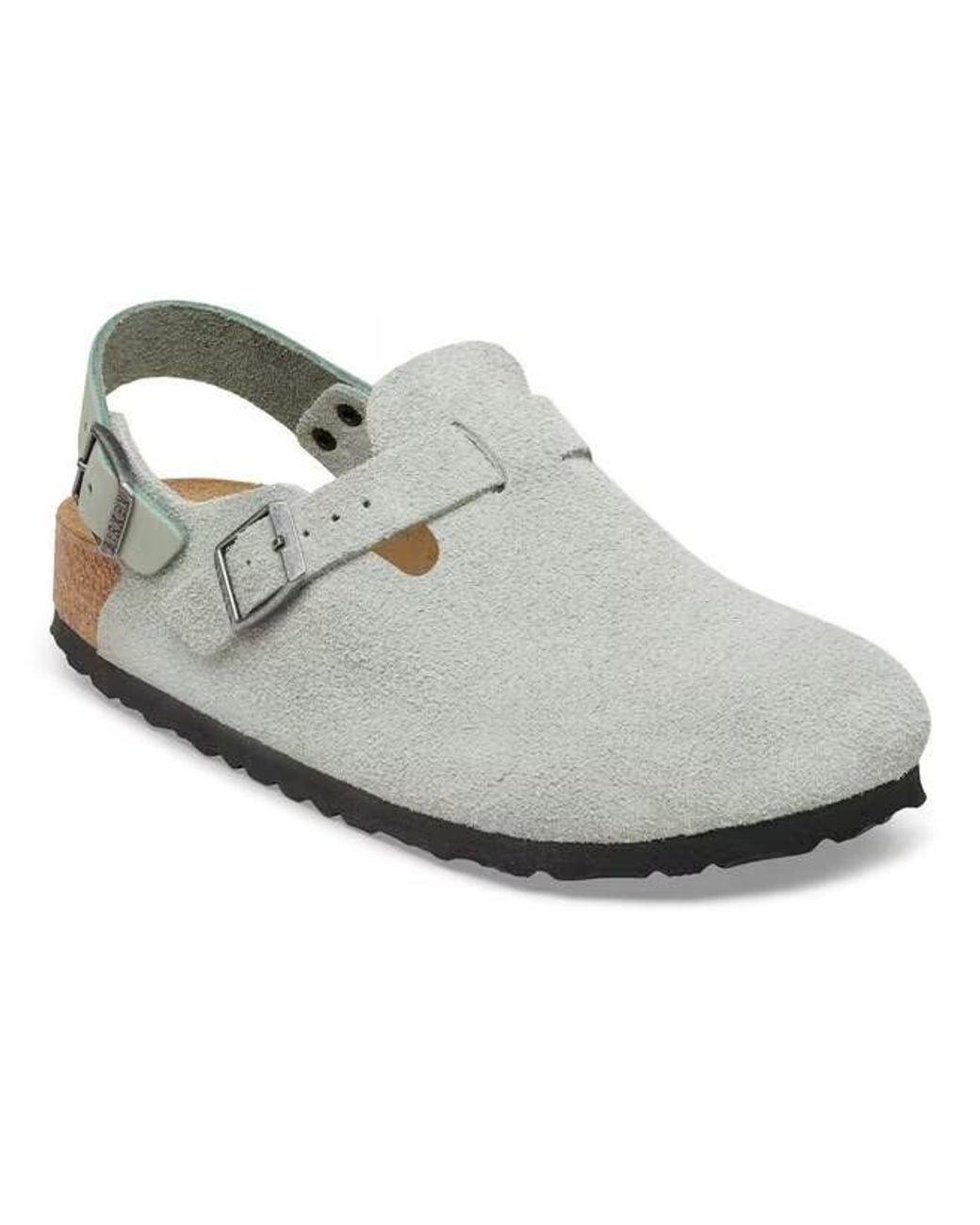 Birkenstock Gray Tokio Ii Suede Slides