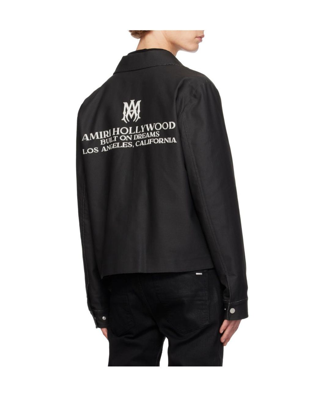 Amiri Black Logo Zip-Up Jacket for men