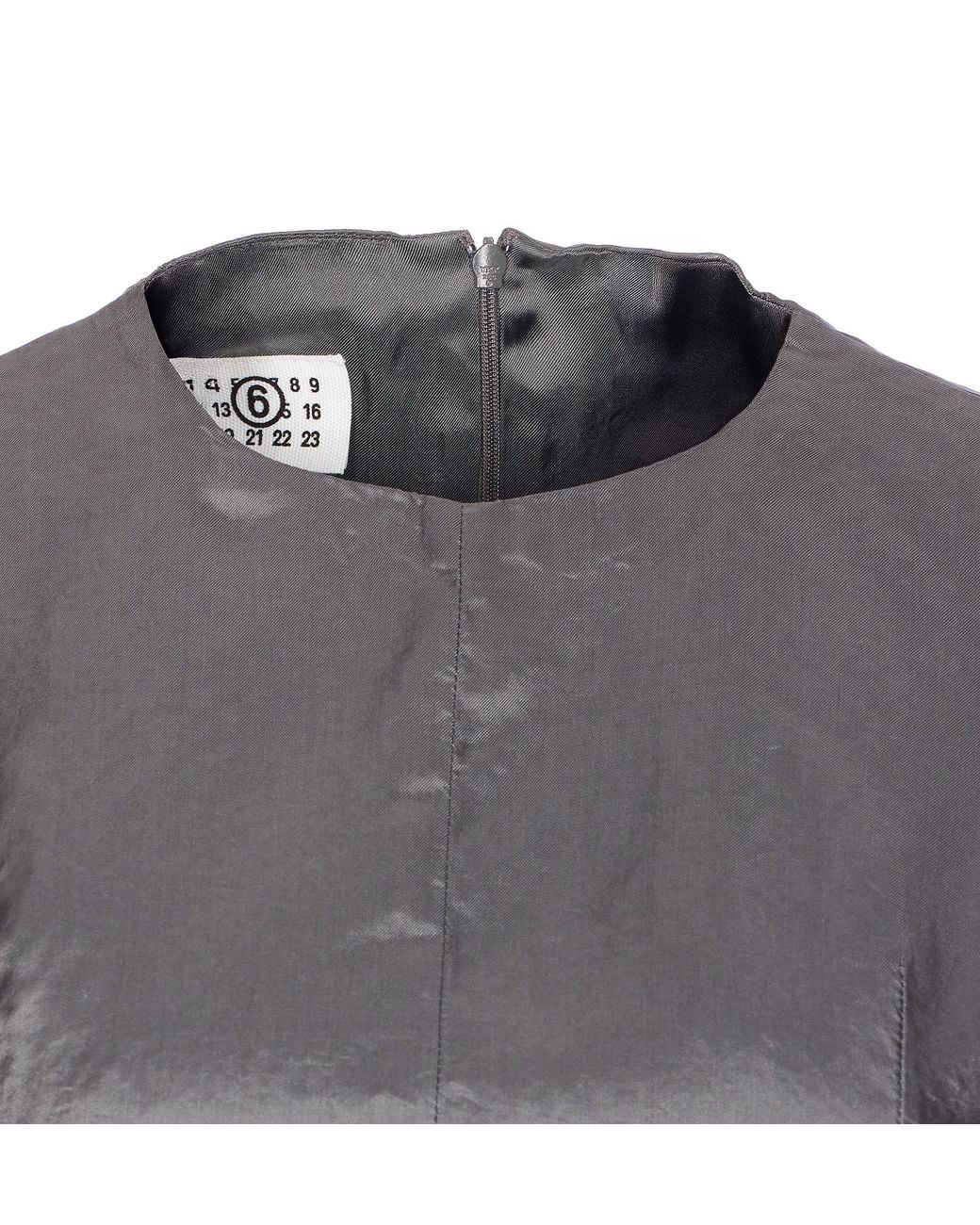 MM6 by Maison Margiela Gray Satin Strapped Waistcoat