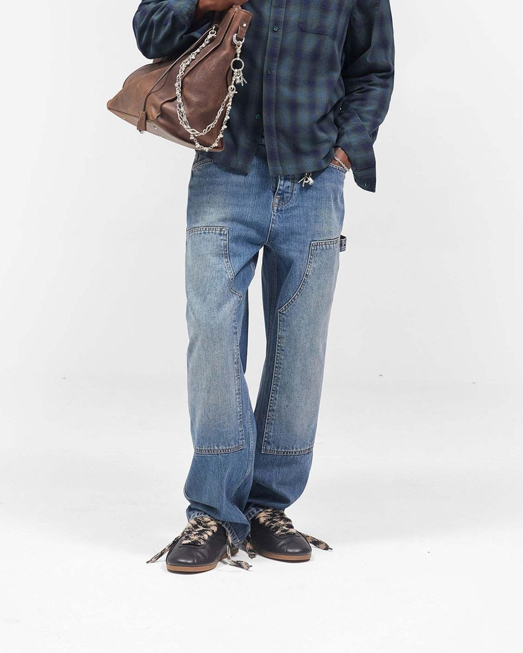 Represent Blue R2 Carpenter Wide-Leg Jeans for men