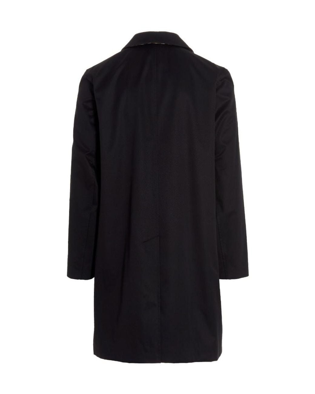 Burberry Blue Single-Breasted Midi Coat for men