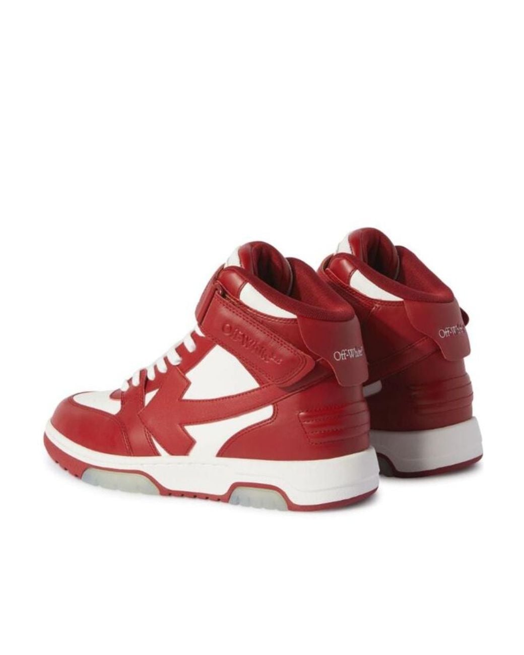 Off-White c/o Virgil Abloh Red Out Of Office Mid-Top Sneakers for men