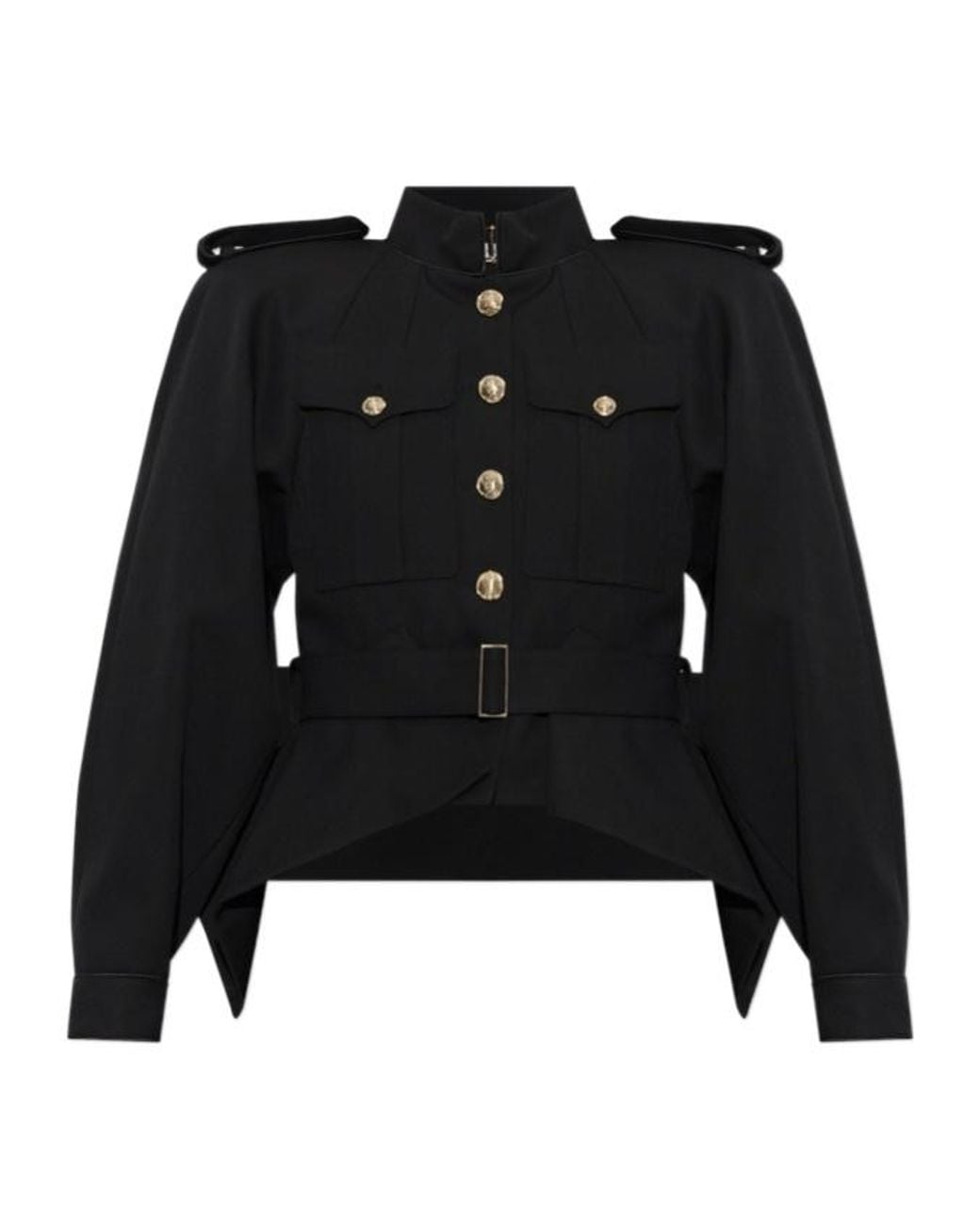 Balmain Black Long-Sleeve Casual Jacket