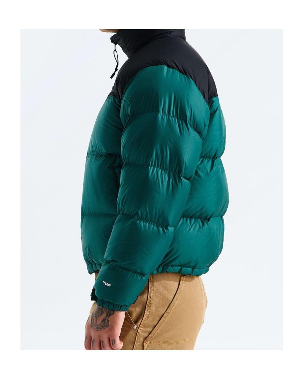 The North Face Green Colorblock Puffer Down Jacket for men