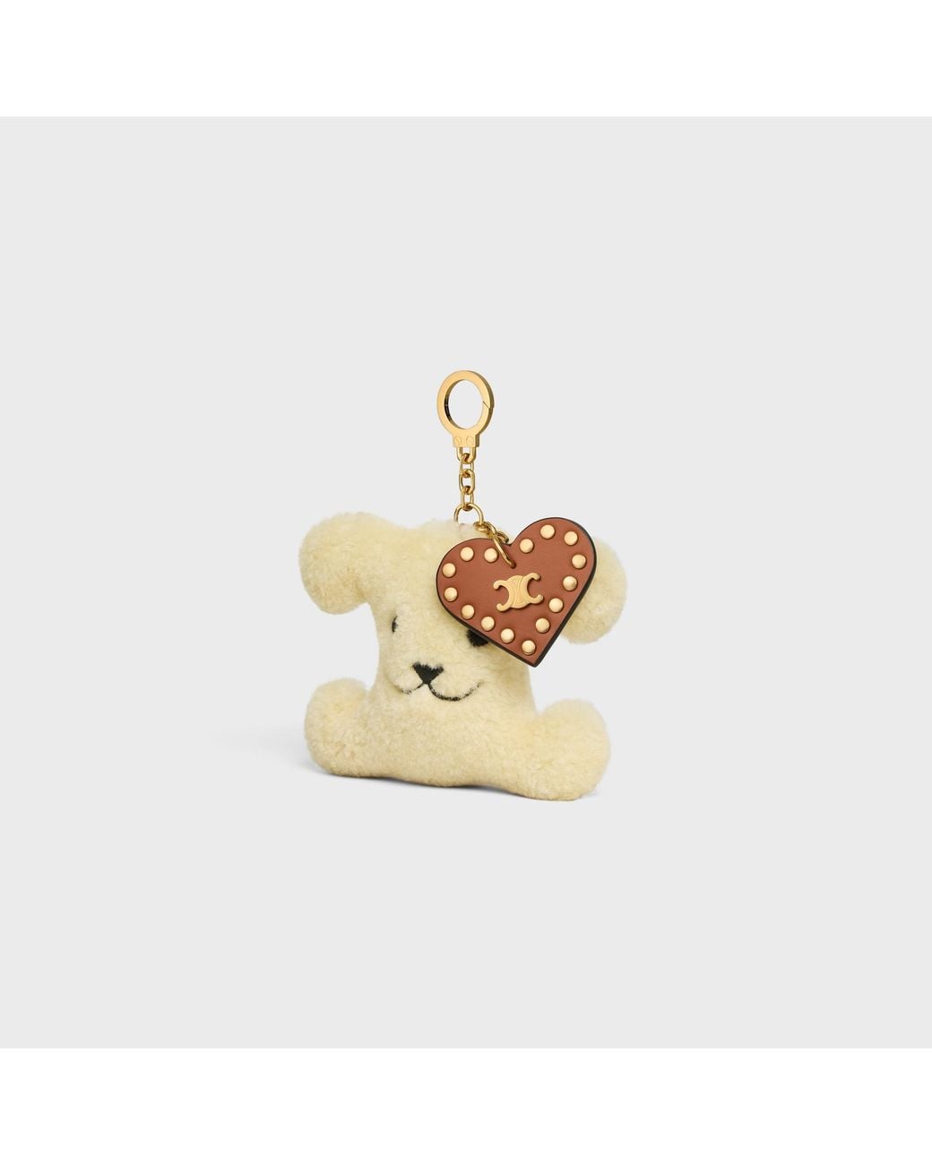 Céline Metallic Triomphe Pom-Pom Charm
