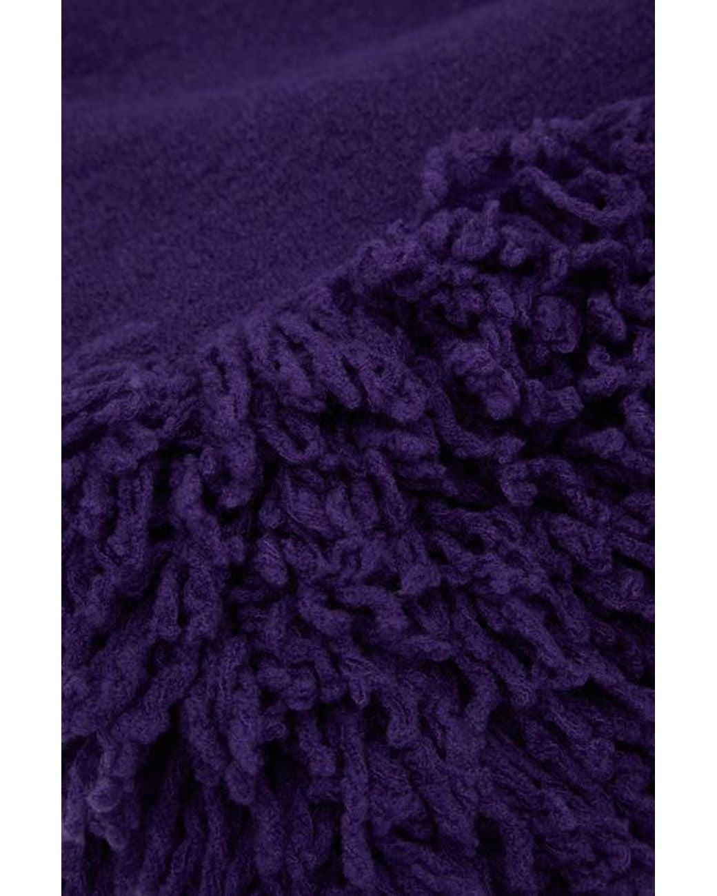 Loewe Purple Fringe-Trim Sleeveless Dress