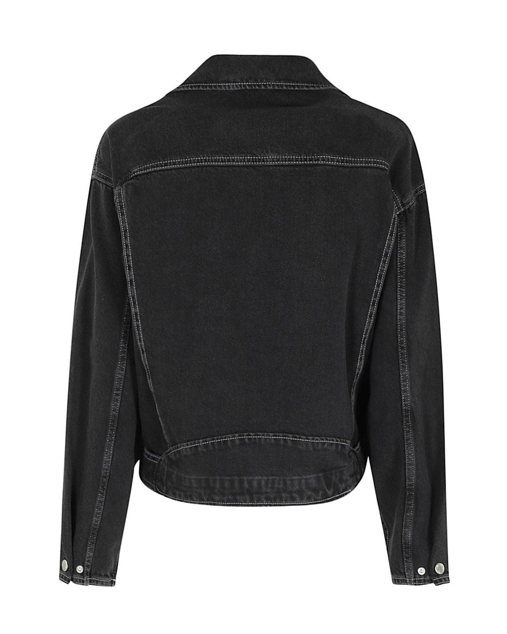 Moschino Black Jeans Zipped Belted Denim Biker Jacket