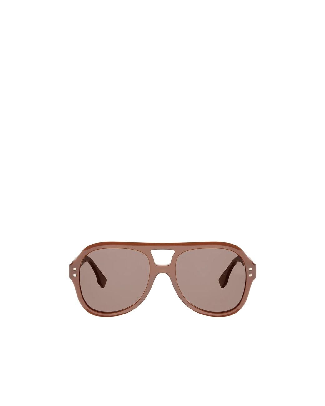 Fendi Pink Eyewear Pilot Frame Sunglasses