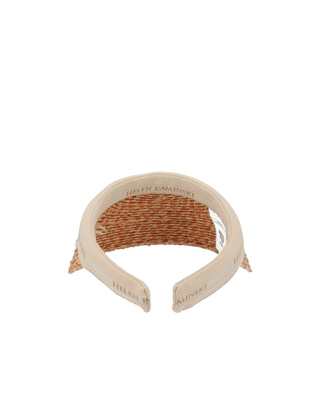 Helen Kaminski Natural Woven Raffia Visor Hat